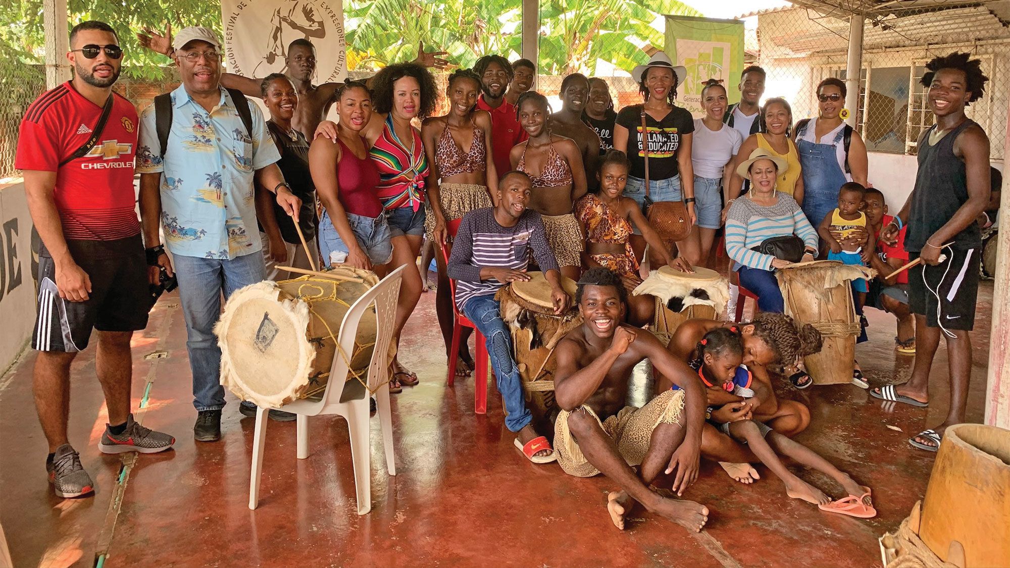 A dance and drum group performed for guests on a tour of Palenque in Cartagena, Colombia, the first “free town” of the Americas founded by Africans who had escaped slavery during colonial times. (Photo by Jenn Earley)