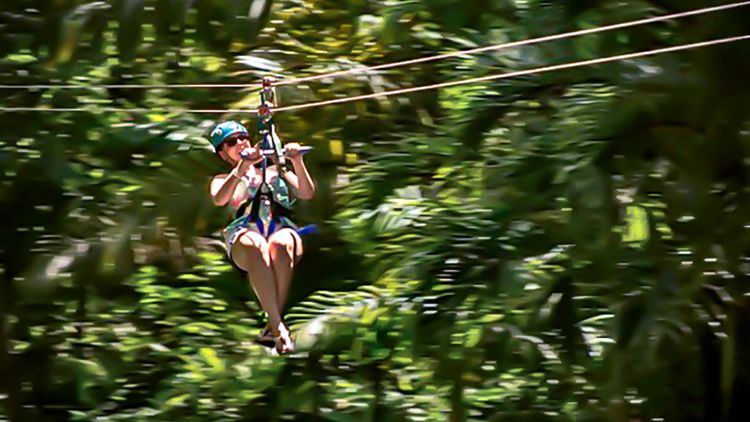 Carnival Cruise Line is marketing a package of excursions it calls the Big Three, where guests get three experiences for the price of one. In Montego Bayit includes a Jamaican bobsled ride. The Sky Explorer chairlift. And a zipline canopy tour, near left. The idea is to appeal to someone who otherwise would spend less money for only one of the adventures.
