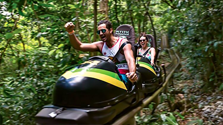Carnival Cruise Line is marketing a package of excursions it calls the Big Three, where guests get three experiences for the price of one. In Montego Bayit includes a Jamaican bobsled ride. The Sky Explorer chairlift. And a zipline canopy tour, near left. The idea is to appeal to someone who otherwise would spend less money for only one of the adventures.