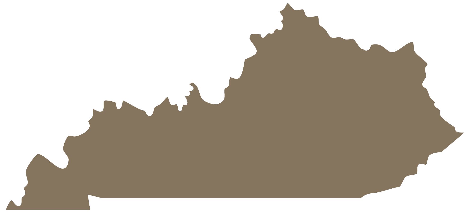 Brown Kentucky map graphic