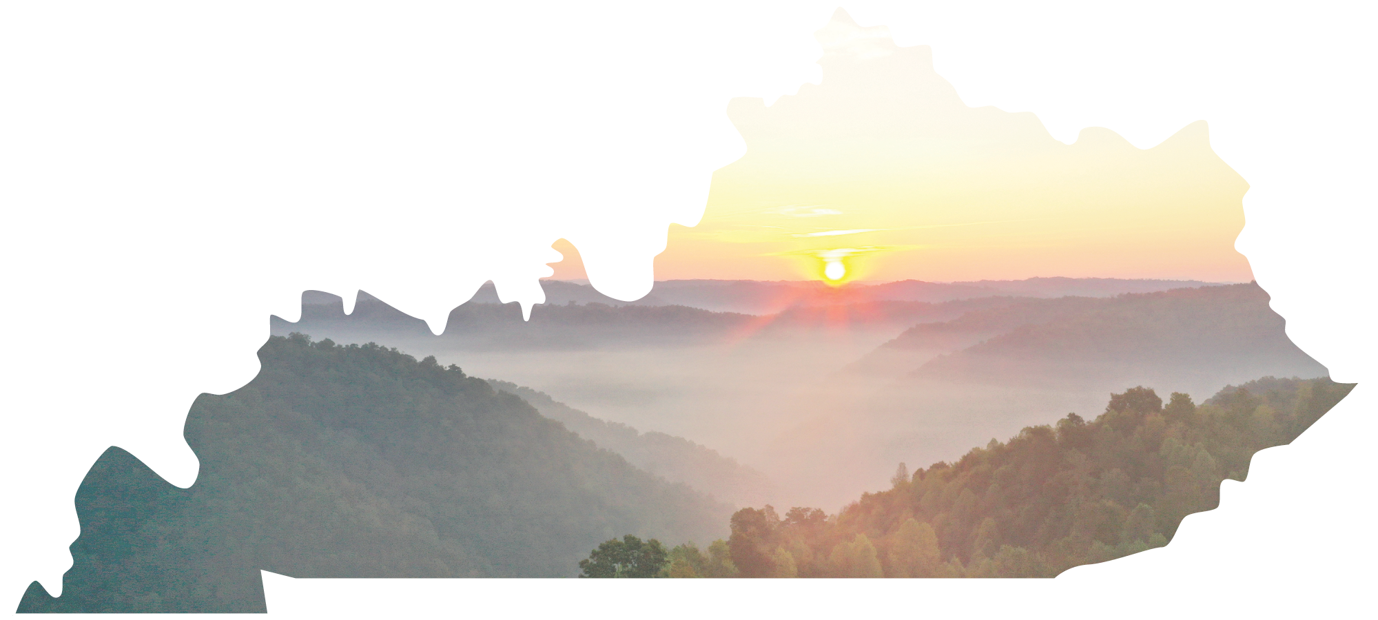 Kentucky map graphic