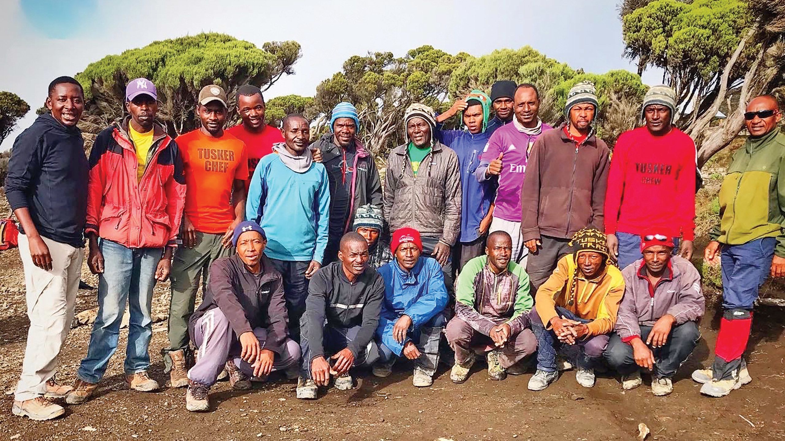 The Tusker Trail team of porters and guides kept us safe, motivated and comfortable. TW photo by Arnie Weissmann