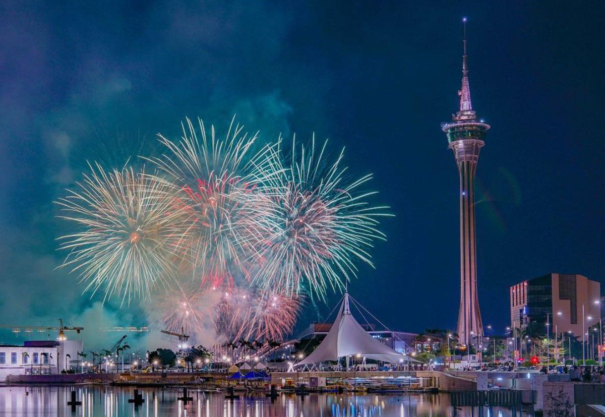 Macau hosts plenty of time-honoured traditions and festivals, making it extremely easy to have a taste of local culture, such as at New Year’s eve celebrations here from Macao Tower. CREDIT: Macao Government Tourism UK Office 