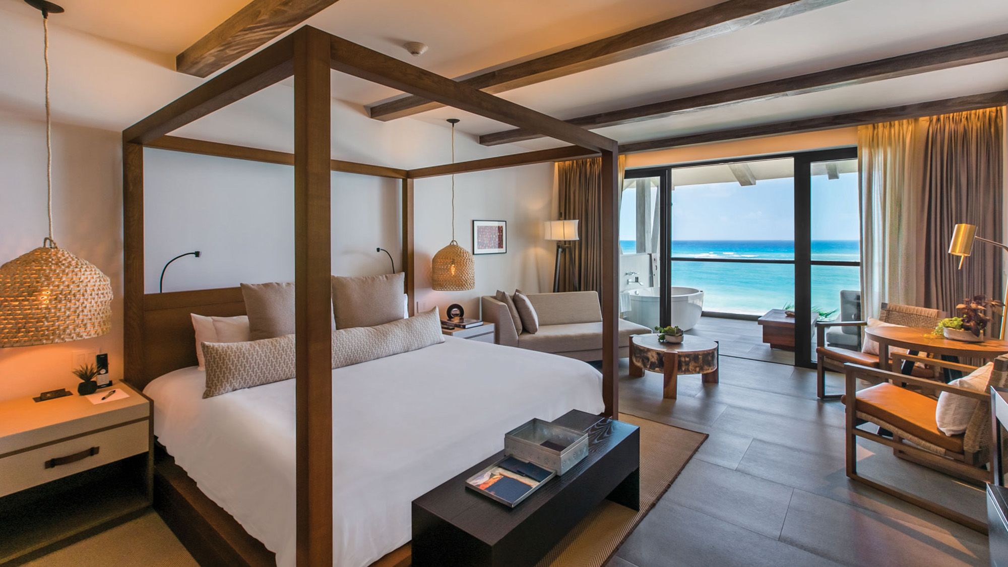 A king room accommodation at Unico 2087, an adults-only Riviera Maya resort that opened in 2017. (Photos Courtesy of Unico 2087)