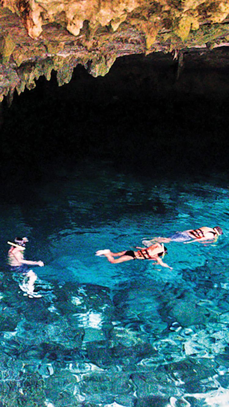 Another Unico 20°87° excursion is to a cenote, a natural sinkhole with exposed groundwater.