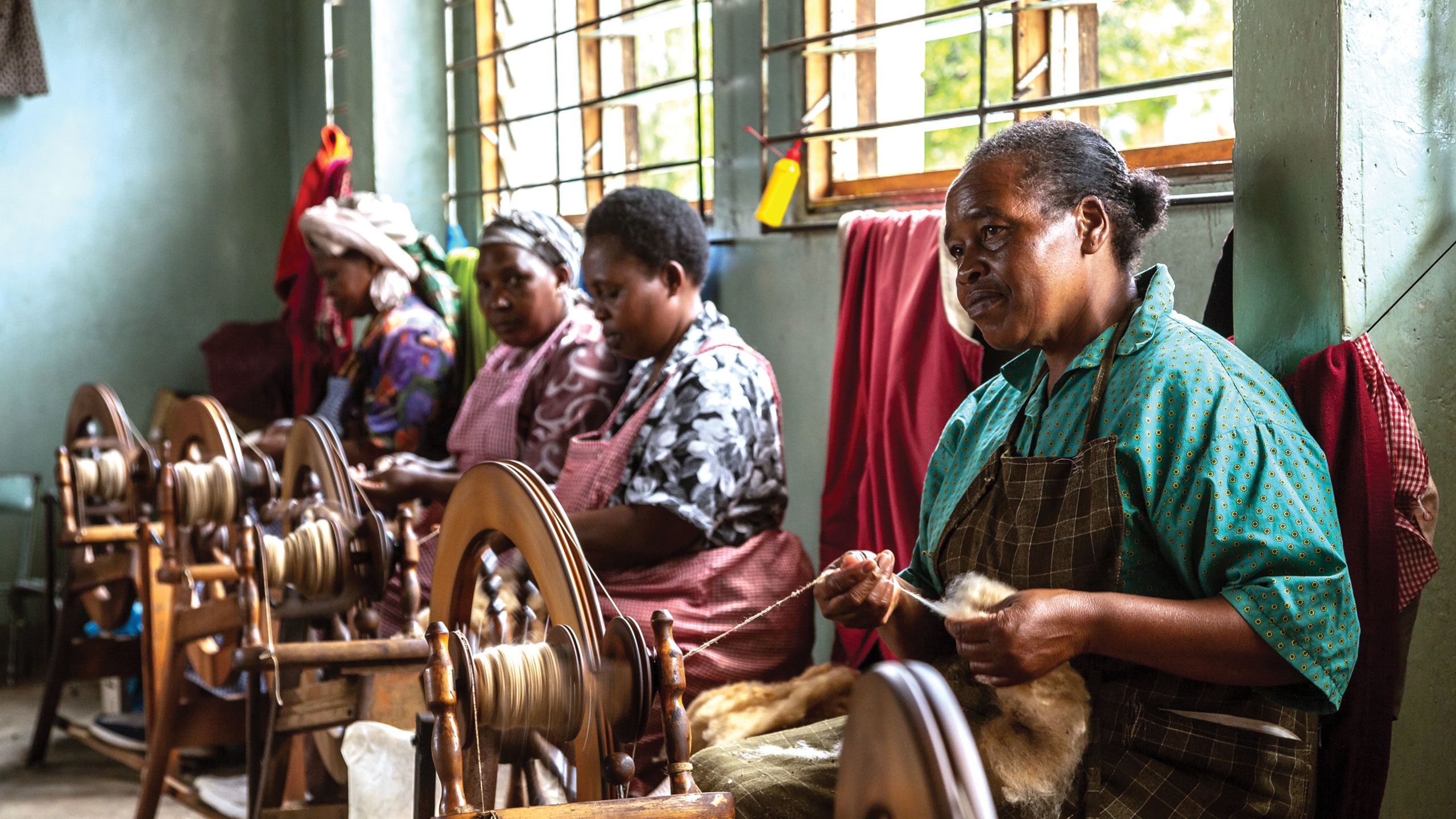 A visit to the Nanyuki Spinners and Weavers, which trains women to weave, arranged by the Fairmont Mount Kenya.Photo by Susan Portnoy