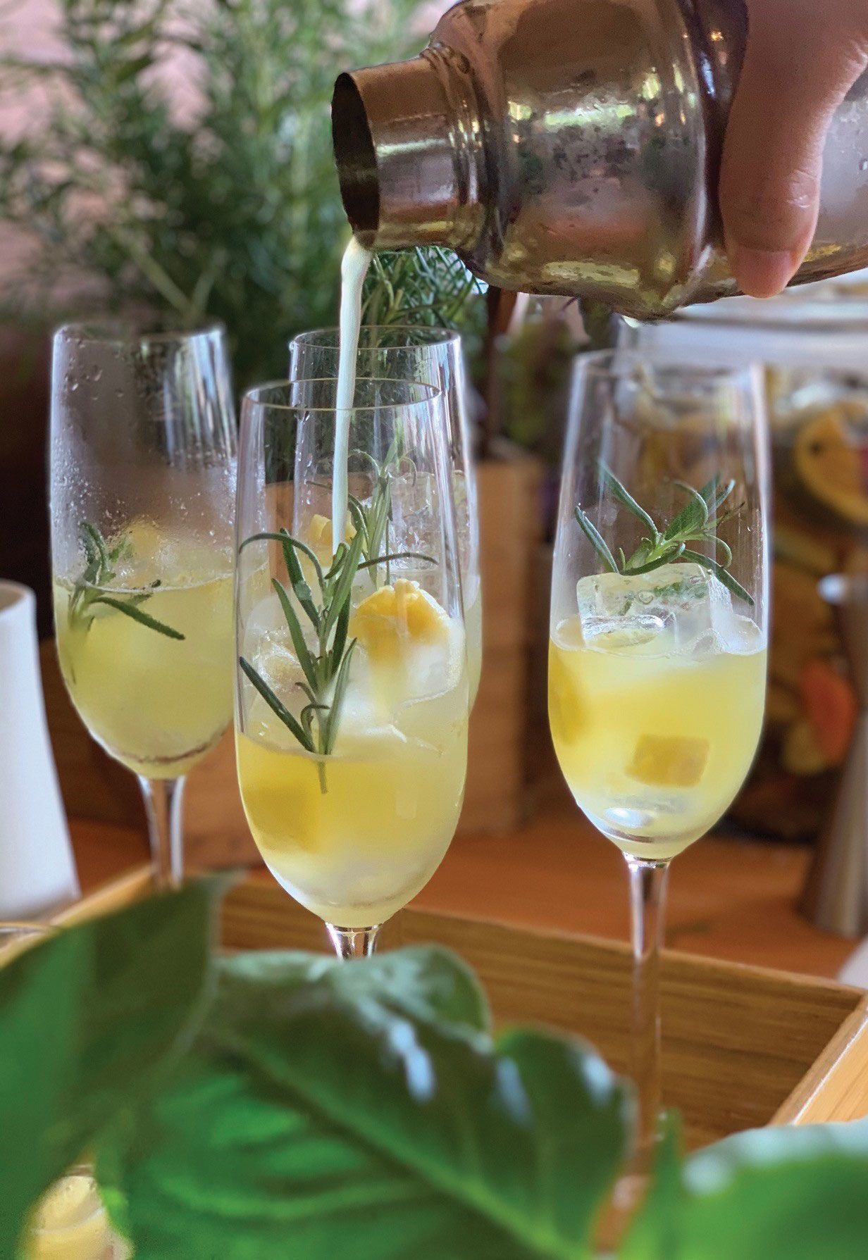 A photo from Six Senses shows the Pineapple Rocket mocktail, a more palatable way of consuming the elixir.