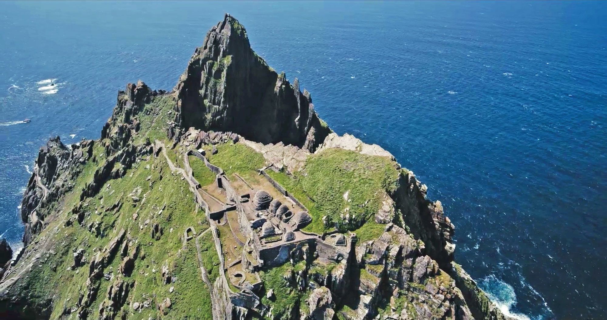 Skellig Michael crag is one of the locations featured in the Tourism Ireland-sponsored IMAX movie “Ireland” narrated by actor Liam Neeson. (Courtesy of Tourism Ireland)