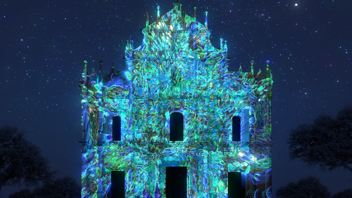 A dazzling projection mapping on the Ruins of St. Paul’s is one of the highlights of the Macau Light Festival in December.
