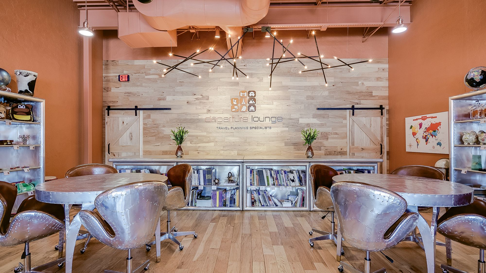After initially opening five and a half years ago as a coffee and wine bar crossed with a travel agency in downtown Austin, Departure Lounge in 2017 moved to an upscale shopping center in West Lake Hills, Texas. The agency is no longer a public bar, but instead serves coffee and wine to its customers; the shift has proven successful, and founder Keith Waldon has international growh aspirations for his agency.