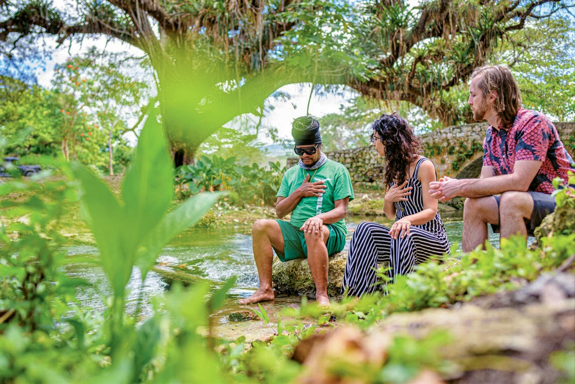 Guests attend a Silo Wellness session in Jamaica.