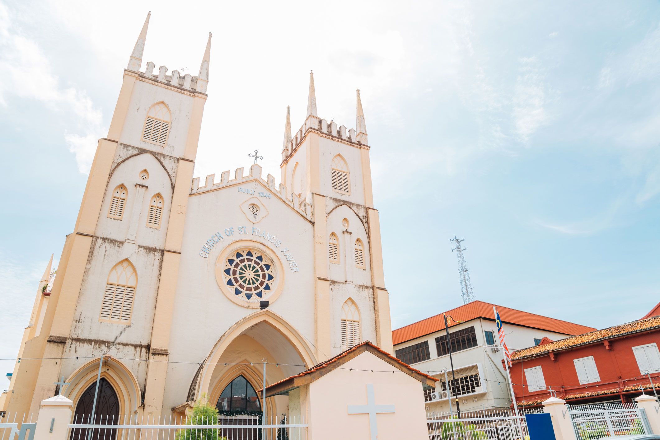 Malacca is home to Gothic Revival architecture, such as the Church of St Francis Xavier.  (Credit: Travel and Still life photography/Getty Images)