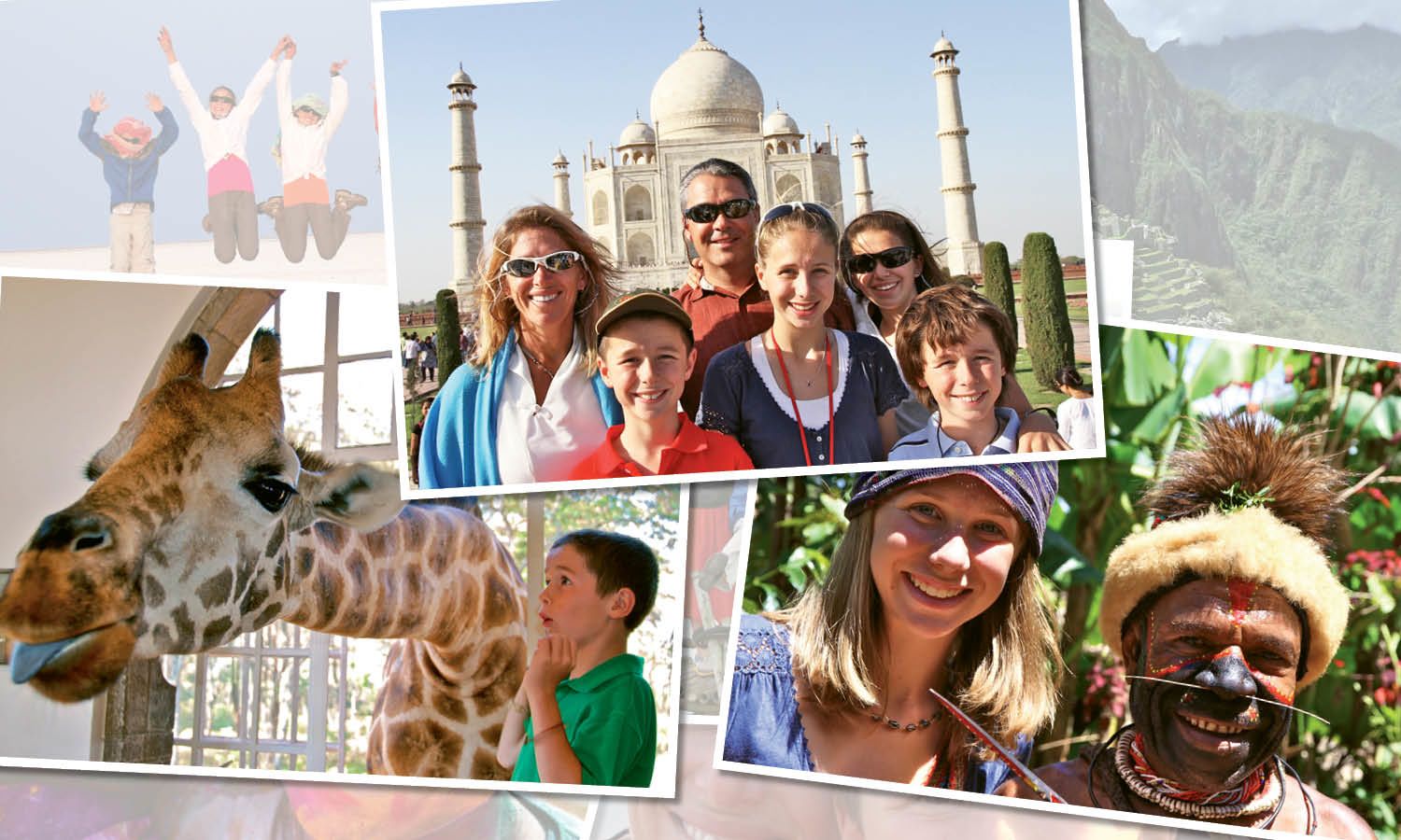 The White family at the Taj Mahal in Agra, India. (Photo courtesy of Dana White)