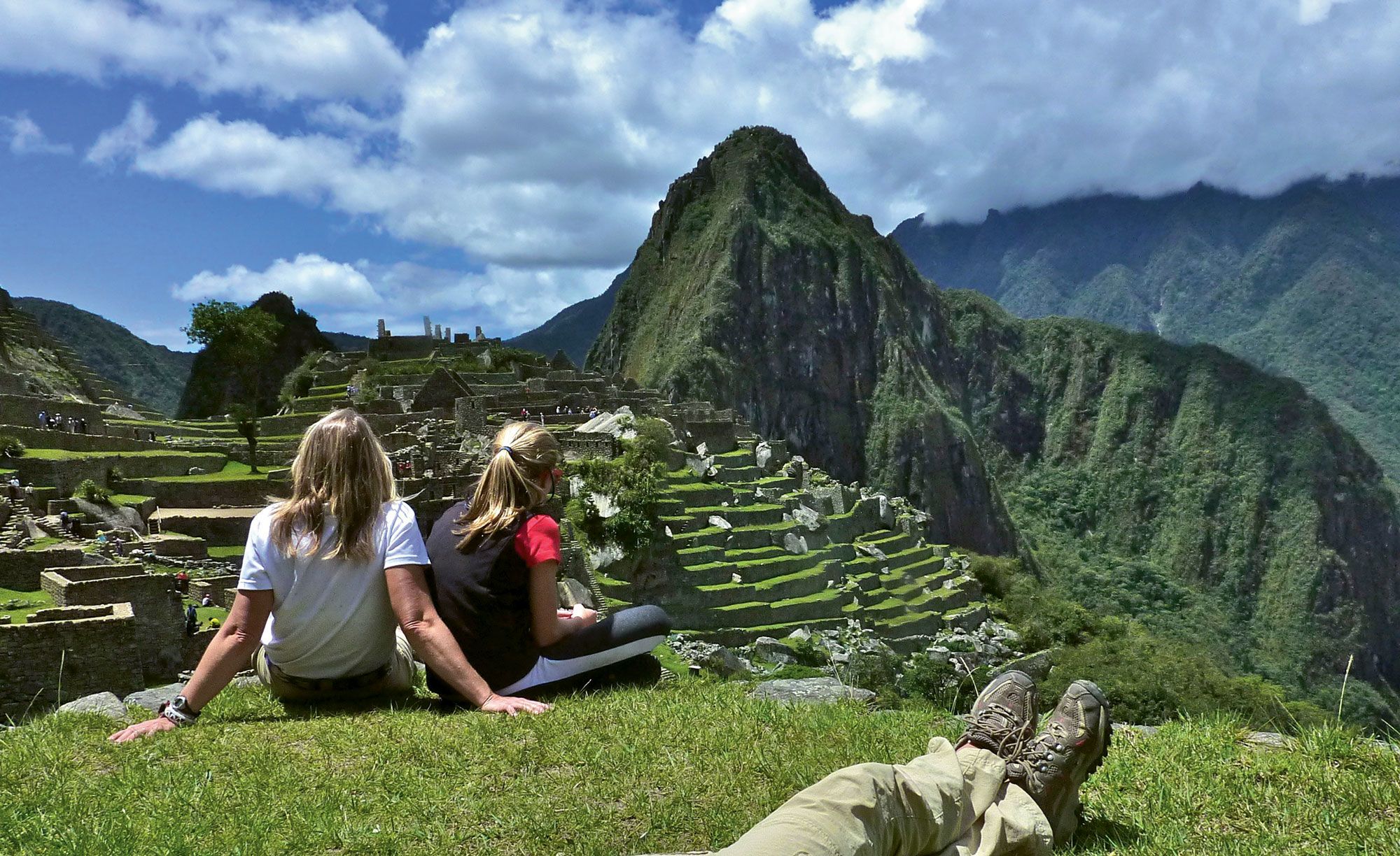 Dana and Alex White at Machu Picchu during the family’s round-the-world sabbatical. (Photo courtesy of Dana White)