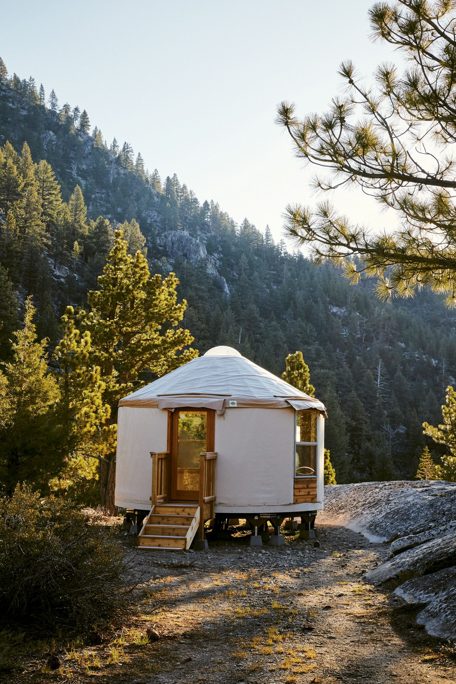 A yurt accommodation at Wylder Hope Valley in California’s Sierra Nevada. (Photo by Ren Fuller)
