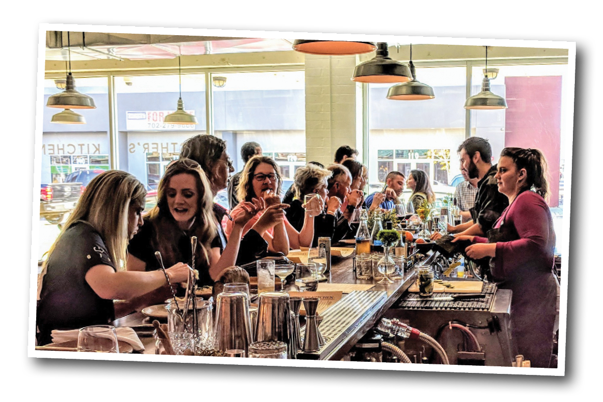Diners at Esther’s Kitchen, a popular Italian eatery  in the Arts District.
