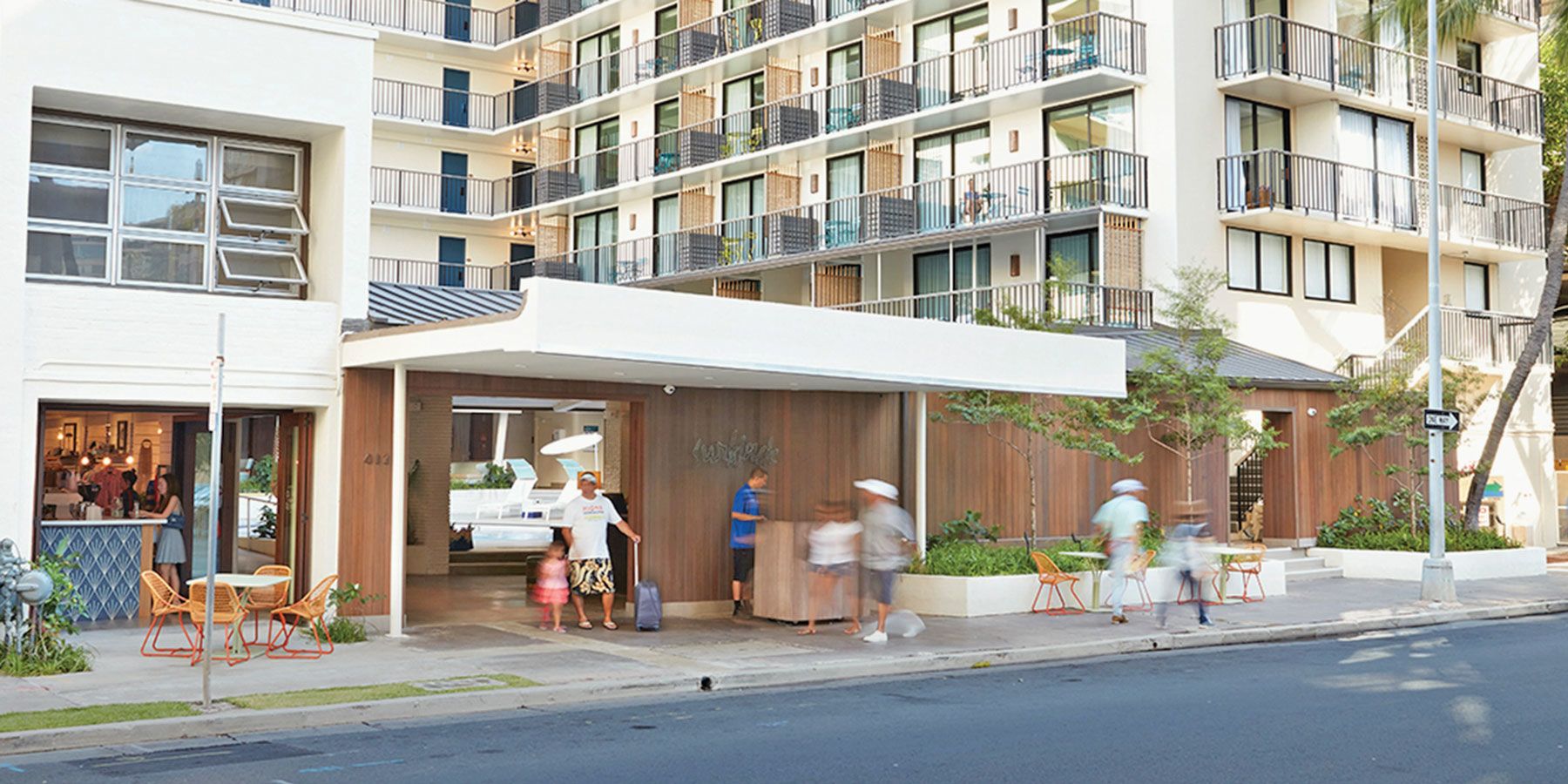 The Surfjack Hotel and Swim Club had its grand opening in 2016, a key event in the revival of the Kuhio Avenue corridor of Waikiki.