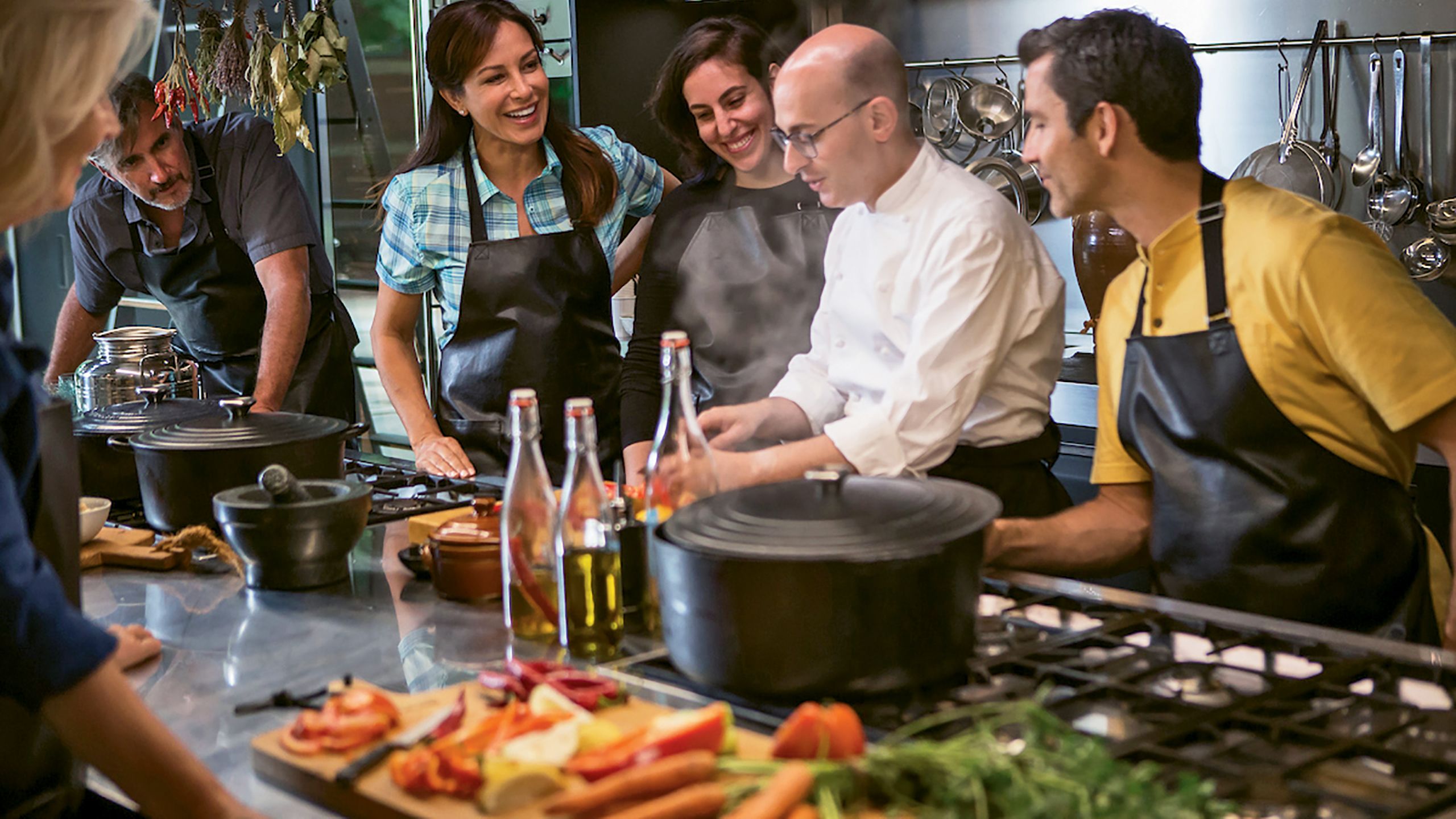 A cooking class onboard an Avalon Waterways cruise. This year, Avalon Waterways began offering three classes of excursion options on its cruises: classic, discovery and active. PHOTO BY JOE HANCOCK/AVALON WATERWAYS