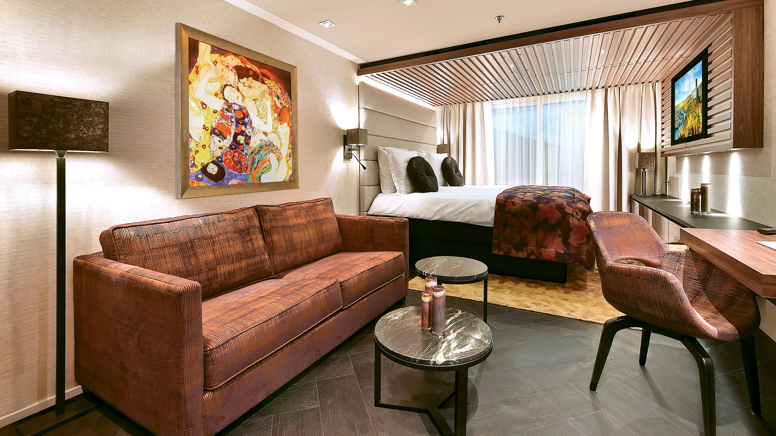 The spacious, ocean-cruise-size suites onboard the AmaMagna will feature full balconies.