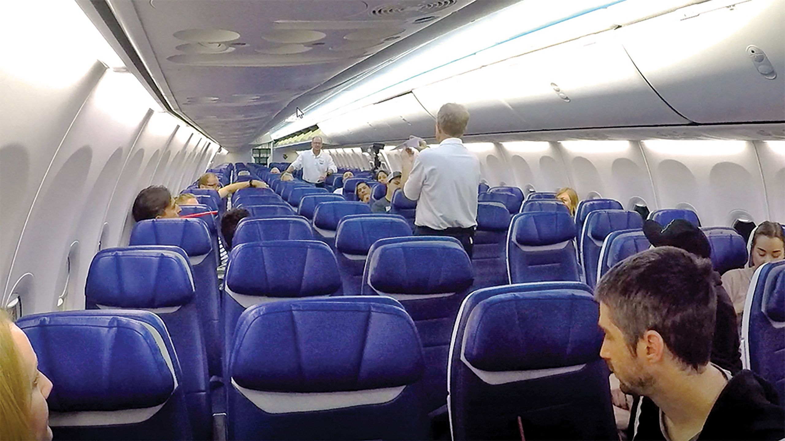 A Fearless Flight aviophobia course on a Southwest Airlines plane in Phoenix last month. Photo courtesy of Fearless Flight