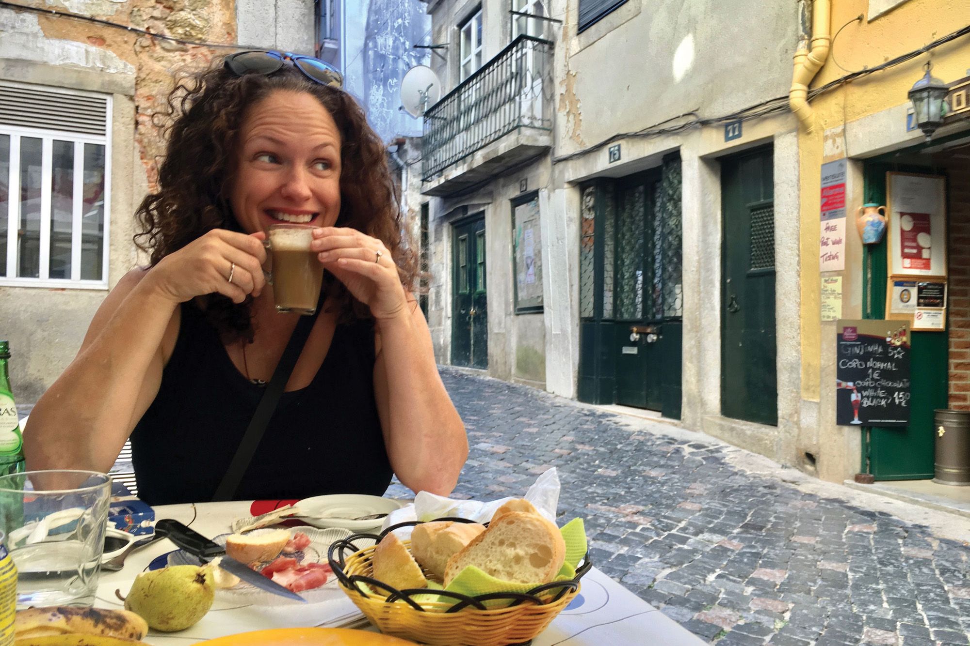 Lavinia Spalding in Lisbon. (Photo by Dan Prothero)