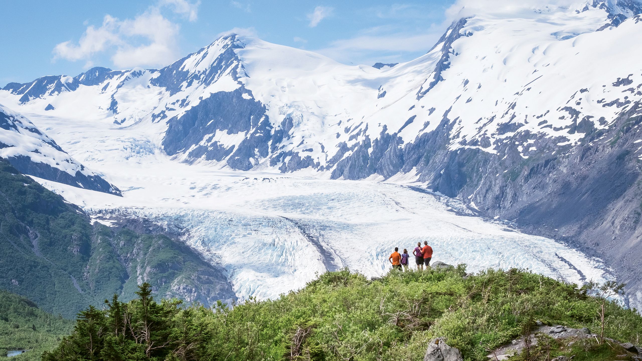 The view of Portage Glacier from the Portage Pass trail outside of Anchorage, a destination marketed by Visit Anchorage.  Photo by JodyO.Photos