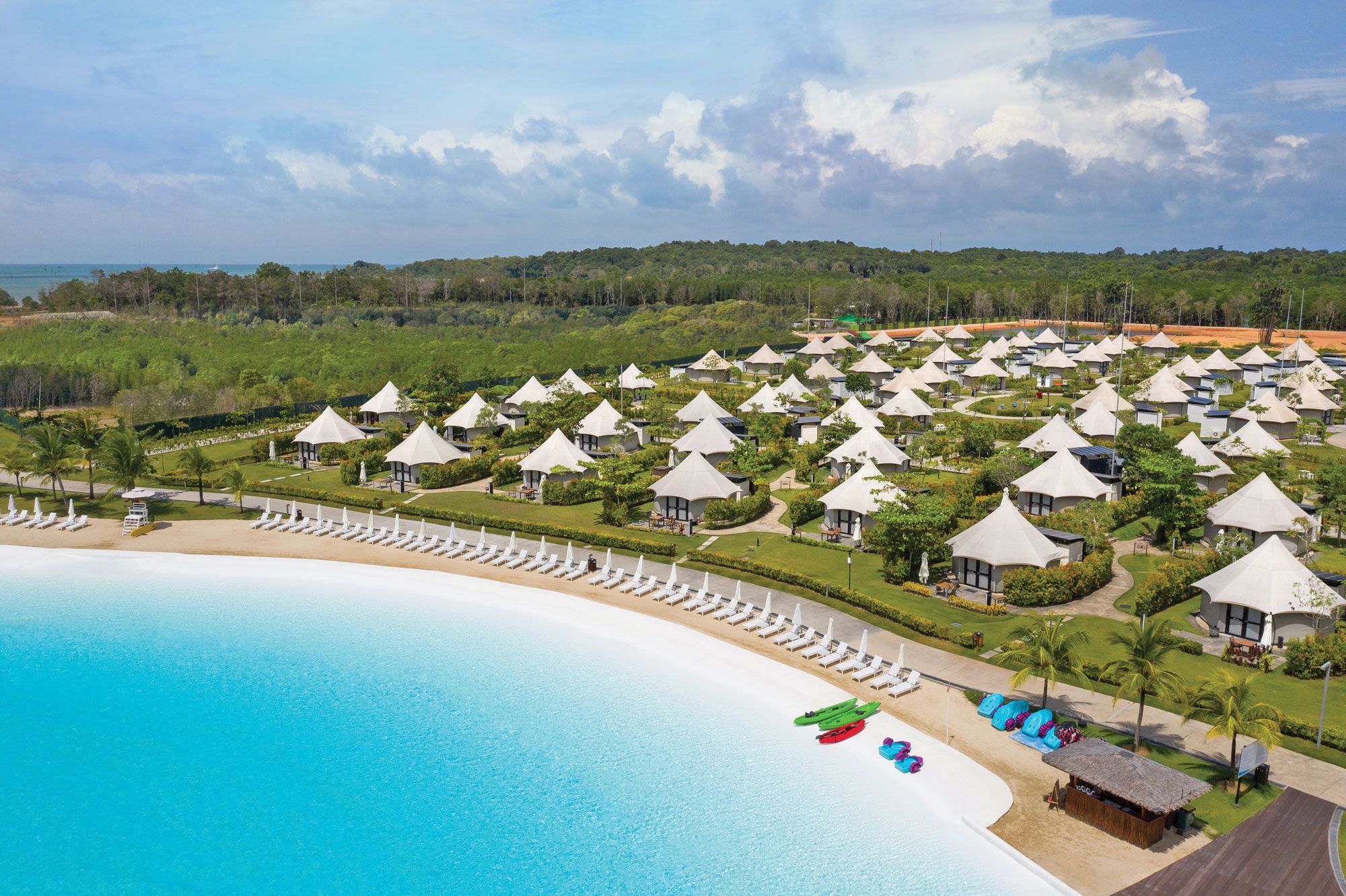 Natra Bintan, located on Bintan Island, Indonesia, is the first tented resort in Marriott’s Tribute Portfolio.