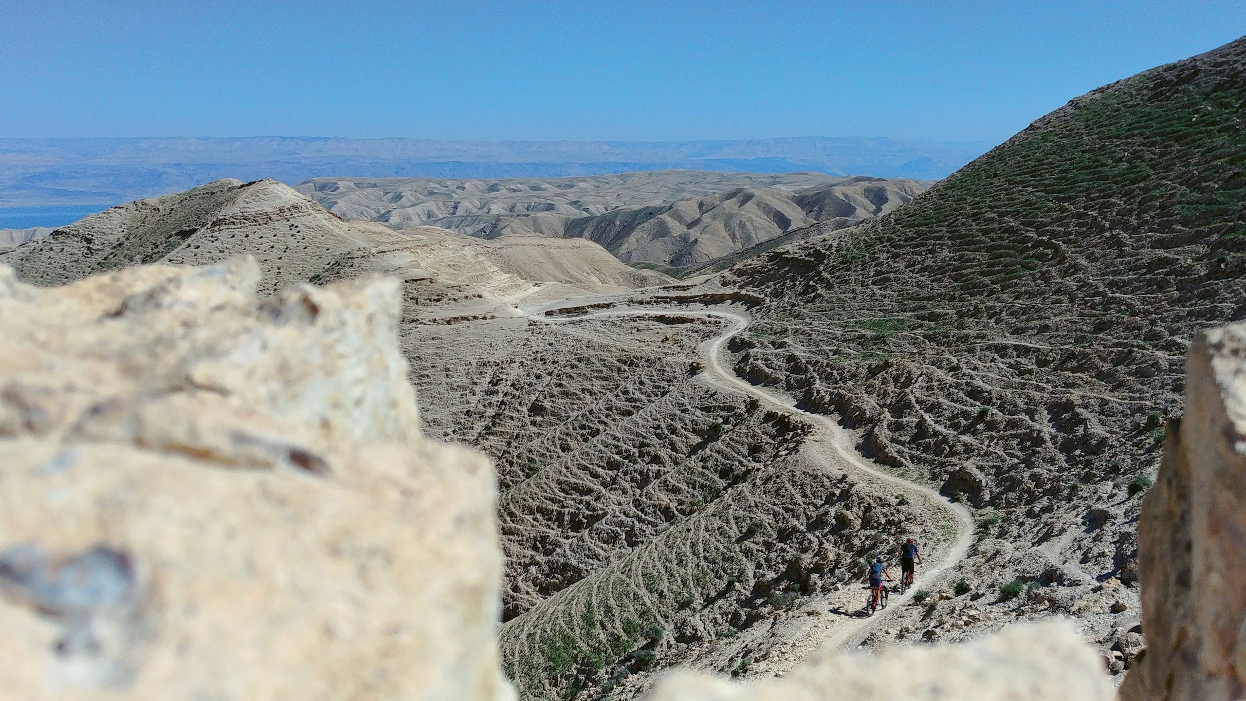 Adventure travel, like this cycling tour in the West Bank offered by Sababike, is a growing trend in Israel. Photo by Tal Rozov/SabaBike