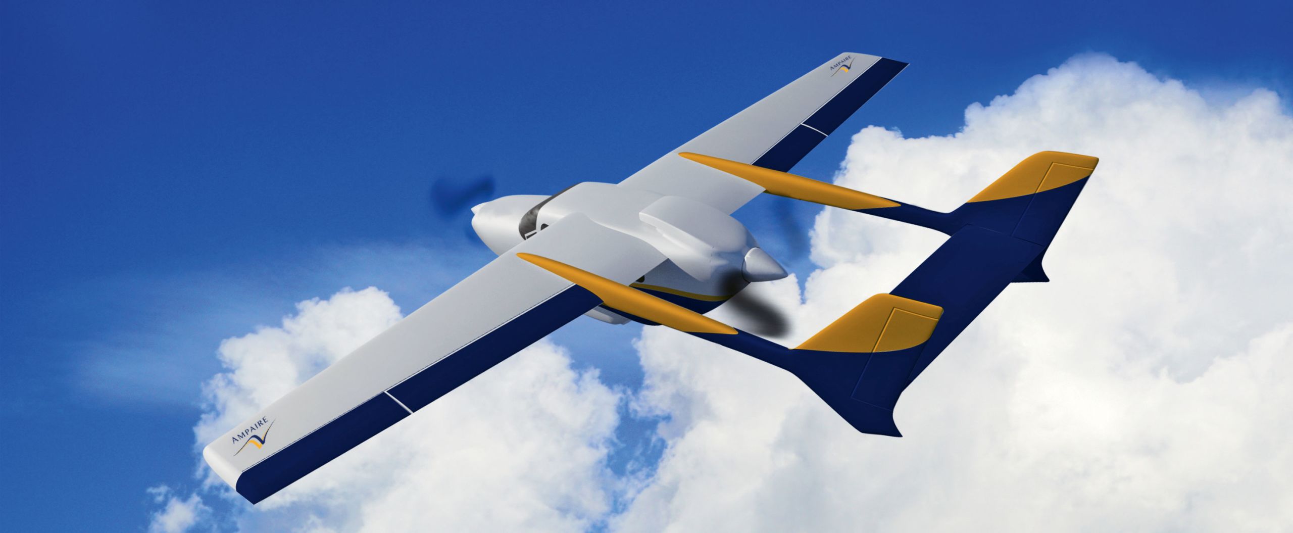 A rendering of Ampaire’s hybrid-electric Cessna. (Courtesy of Ampaire)