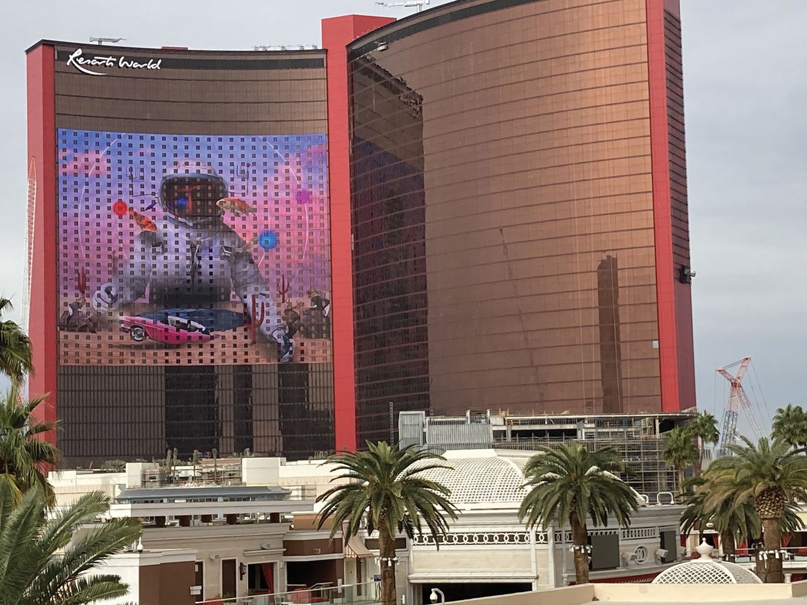 The new Resorts World, slated to debut this summer. (Photo by Paul Szydelko)