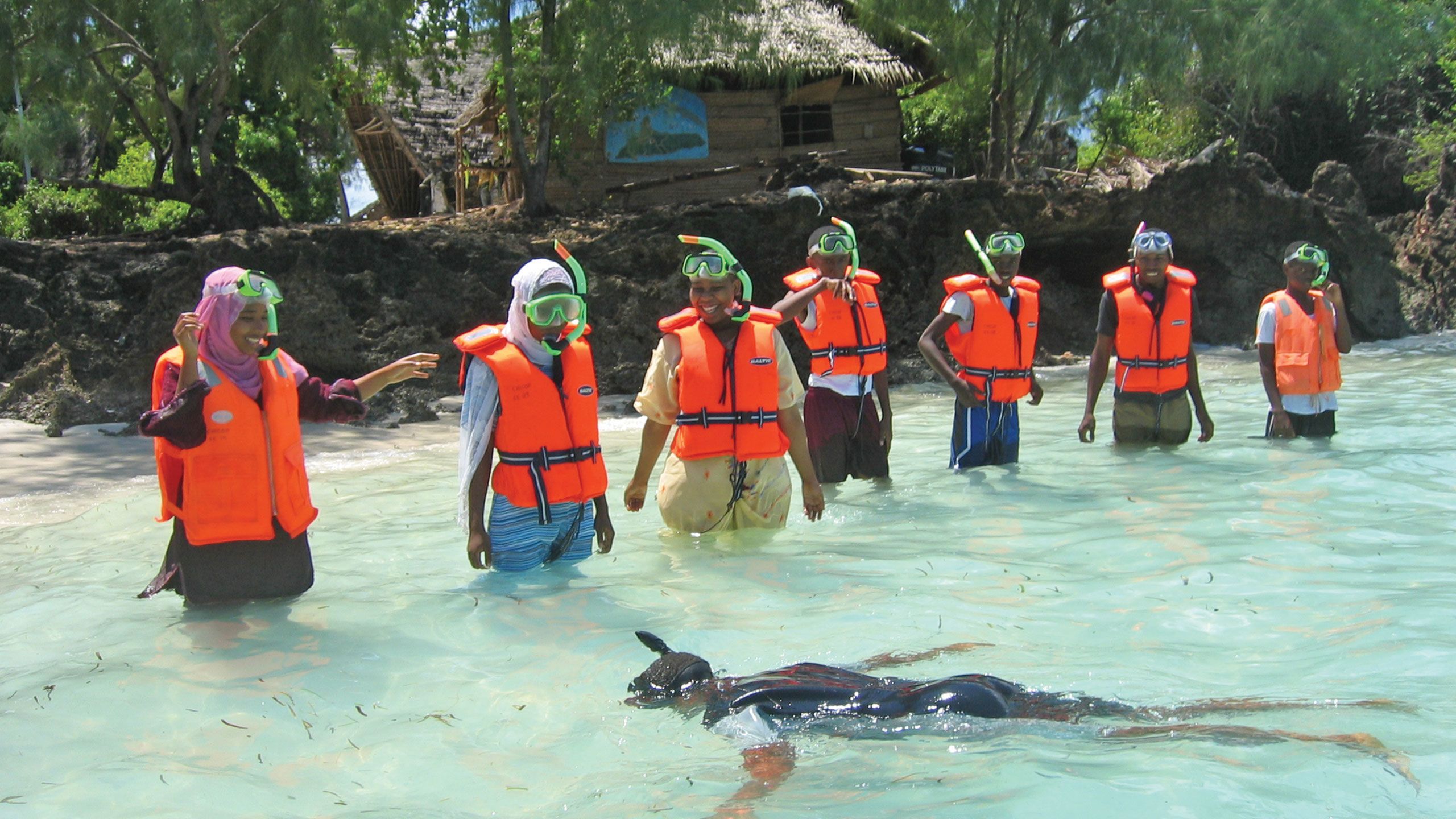An excursion at the Chumbe Island Coral Park in Tanzania.